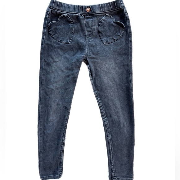 Vince Camuto Girls Black Heart  Pocket Jeggings Jeans Size 10 - Picture 1 of 5